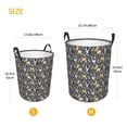 thumbnail image 2 of Lsque Bulldog And BONES pattern Laundry Hamper Basket, Tall Woven Rope Hamper Basket for Clothes, Lightweight Storage Basket, Collapsible Waterproof-Medium, 2 of 8
