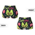 thumbnail image 6 of Yiaed Avocado Love Print Women's Athletic Shorts Running Shorts Sporty Short High Waisted Elastic Workout Shorts for Yoga Gym Running & Sports -Large, 6 of 8