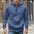 thumbnail image 3 of WAVSUF Boys Cargo Hoodie Loose Fit with Pockets Long Sleeve Fall Casual Sweatshirt Blue 7-8, 3 of 7