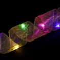 thumbnail image 4 of Christmas Tree Ribbon Light, 3.28Ft 10 LEDs Ribbon Bows Light, Battery Powered Christmas Tree Decorations String Light for Party Wedding Christmas Tree (Gold, Multicolor Light), 4 of 6