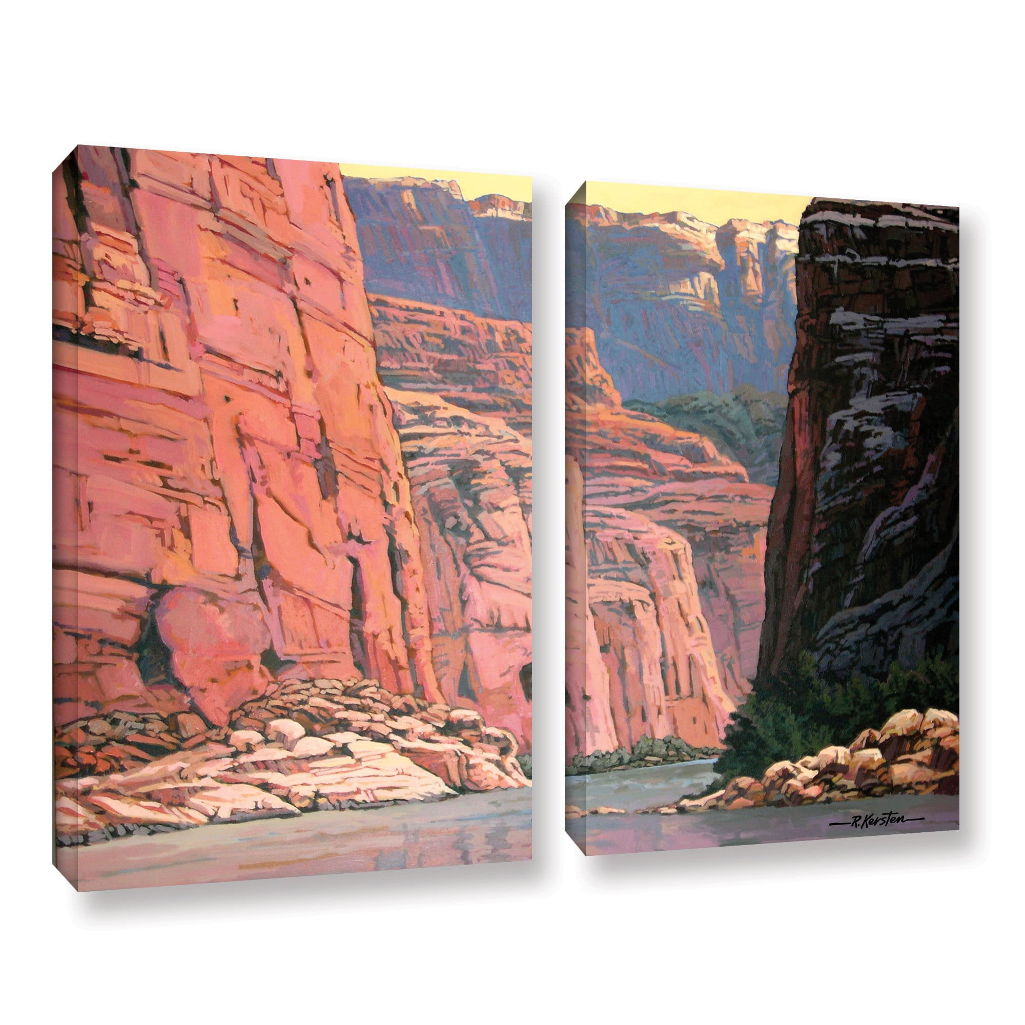 ArtWall Rick Kersten "Colorado River Walls" 2-Piece Gallery-wrapped Canvas Set
