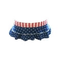 thumbnail image 2 of XXLvision Women American Flag Print Ruffle 4th of July Short Beach Mini Skirt, 2 of 4
