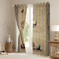 thumbnail image 3 of Homewish Vintage Western Golf Black Out Curtains, American Sport Lover Curtains Pack of 2 (42x63 Each), Rustic Farmhouse Bedroom Curtains, Living Room Curtains Decor, 3 of 6