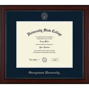 Georgetown University Diploma Frame, Document Size 17" x 14"