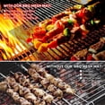 thumbnail image 6 of 5 Pcs Grill Mesh Mat Reusable BBQ Grill Mats Black Outdoor Barbecue Baking Accessories Works on Gas Charcoal Electric Grill for Grilling Meat, Steak, Fish, Vegetables, Non-Stick,16"x12",Black, 6 of 7