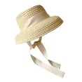 thumbnail image 5 of Joernso Straw Sun Hats for Kids, UV Protection Fishing Hat, Wide Brim Bucket Hat with Ribbon, Breathable Summer Hats for Outdoor Beach Travel, 5 of 8