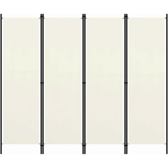 4-Panel Room Divider,Folding Screen,Freestanding Tall Partition, Lightweight Wall Divider for Dressing, Bedroom, Privacy Screen Room Dividers Home Office Cream White 78.7"x70.9"