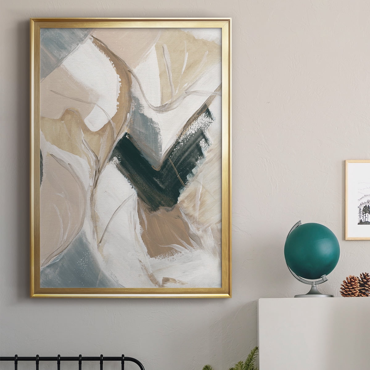 Marble Lines II Premium Framed Print - Ready to Hang