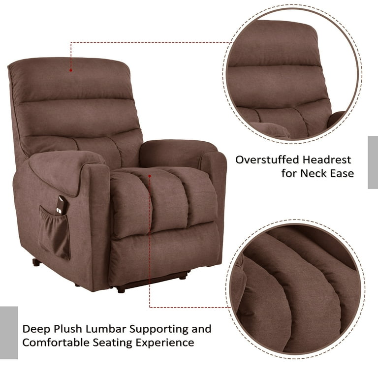 Harper Bright Designs Electric Power Lift Recliner Chair with Side