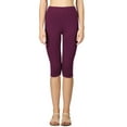 thumbnail image 5 of Womens High Waist Seamless Cotton Capri Leggings, 5 of 6