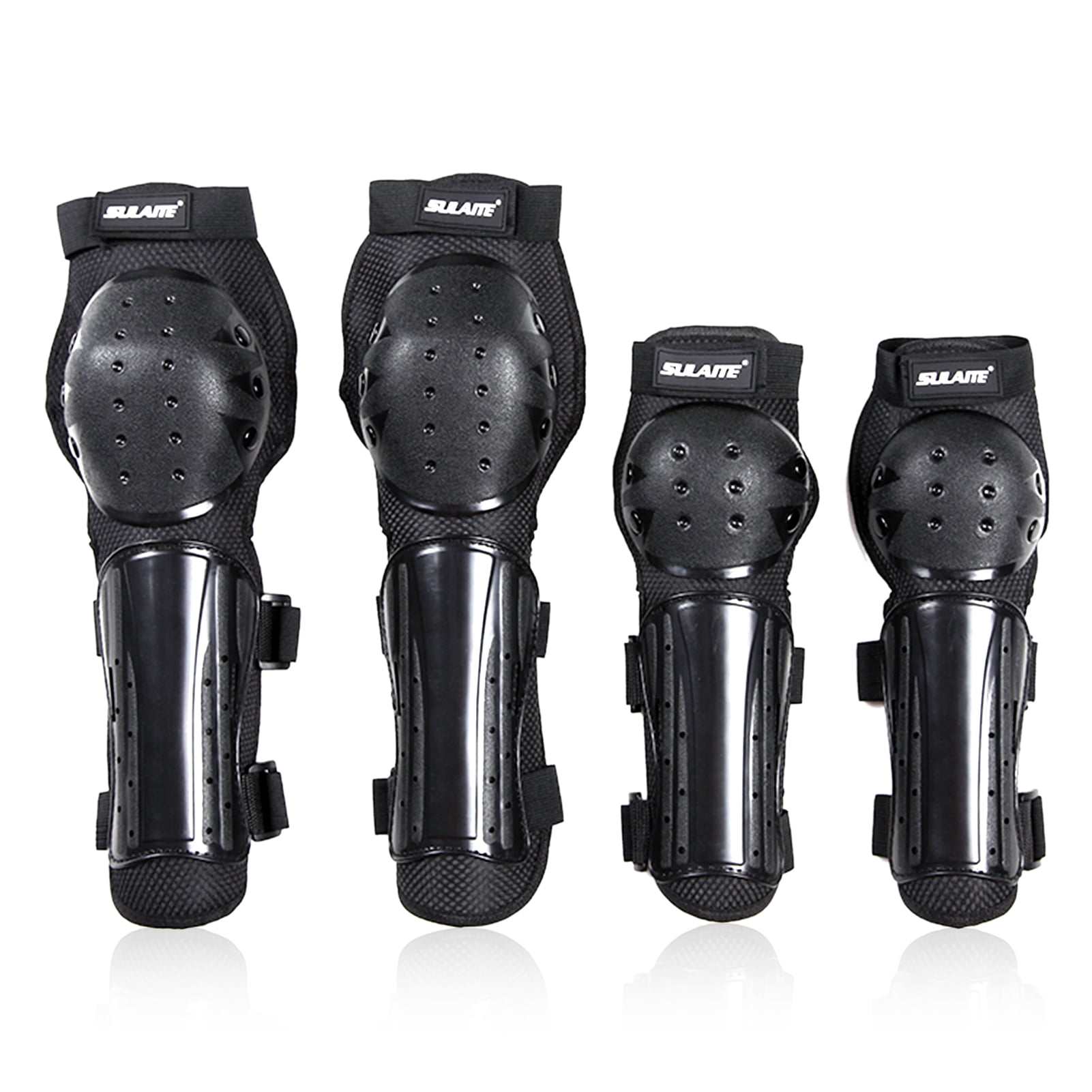 Details about   4pcs/set Elbow Knee Shin Armor Pads Guard Protector for Motorcycle Bike Racing 