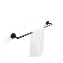 BUVELOT Black Towel Bar,Towel Racks for Bathroom, Modern Hotel Style Bathroom Towel Shelf Wall Mounted, Single Towel Rod 26 Inch, Matte black, 077070-MB Leo Series