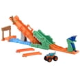 thumbnail image 3 of Pista de Juguete Mattel Hot Wheels Pista Monster Trucks Derriba al Cocodrilo, 3 of 6
