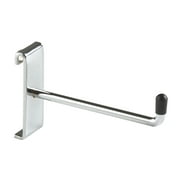 Econoco 4" Chrome Hook with 90 degree upturn and rubber end, for Grid - pack of 100