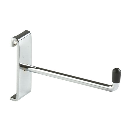 Econoco 4" Chrome Hook with 90 degree upturn and rubber end, for Grid - pack of 100
