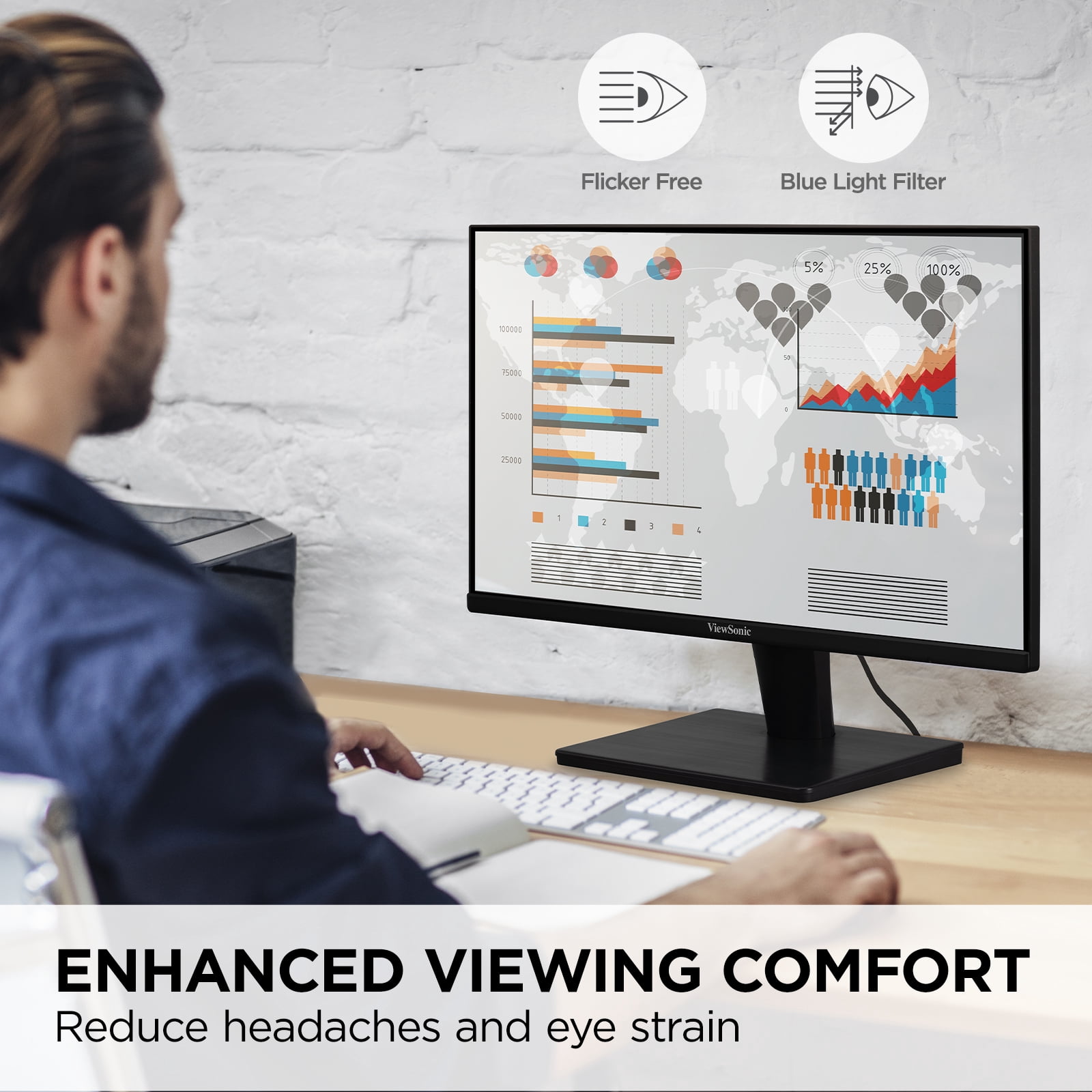 ViewSonic Gaming FreeSync VS2447M 24" FHD Monitor
