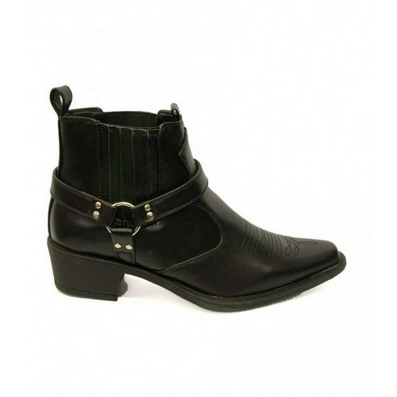 US Brass Mens Eastwood Cowboy Ankle Boots