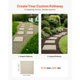thumbnail image 6 of VEVOR Garden Stepping Stones, 8Pcs 15.5 x 15.5 in, Decorative Stepping Stones with Stakes, Weather-Resistant Plastic Pathway Pavers, Smooth Surface, Outdoor Walkway for Lawn Patio Landscape, Beige, 6 of 9