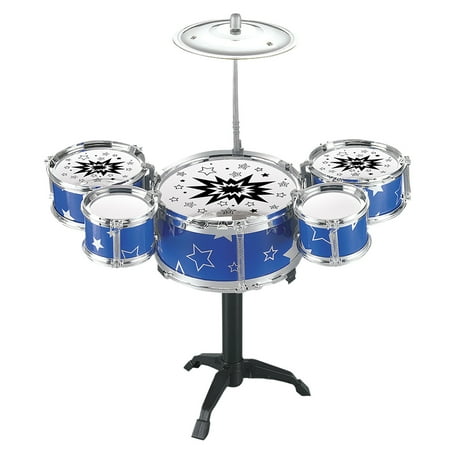 

Mini Jazz Drum Set for Kids 5 Drums 2 Drumsticks Ideal Gift Toy for Kids Teens