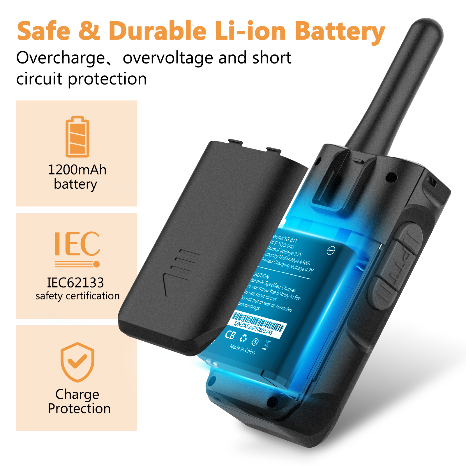 AWANFI Rechargeable Walkie Talkies 4-Pack photo 2