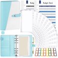 thumbnail image 2 of Multifunctional A6 Budget Binder PU Cash Envelopes Portable Envelopes Organizer for Budgeting and Money Saving, 2 of 8