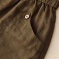 thumbnail image 5 of Mifsaly Womens Summer Shorts Button Details High Waisted Wide Leg Shorts with Pockets Lightweight Relaxed Fit Daily Wear Casual Summer Outfits Coffee,XXXXL, 5 of 5