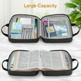 thumbnail image 3 of FINPAC Extra Large Bible Cover, Carrying Book Case Church Bag Bible Protective with Detachable Shoulder Strap & Zippered Pocket, Gift for Men Women, Black, 3 of 8