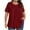 Wine, variant on fatyb Plus Size Tops for Women Pleated Short Sleeve Tunic Shirts Crew Neck Loose Womens Dressy Blouses
