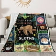 thumbnail image 5 of Sloth Blanket Gifts for Girls, Super Warm Soft Cozy Flannel Cute Blankets Funny Sloth Lovers Birthday Gifts Throw Sloth Decor Couch Sofa Bedding Blanket for Kids Baby Women Girl, 5 of 7