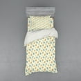 thumbnail image 2 of Ambesonne Easter Bedding Set 4 Pcs, Boho Inspired Egg Motifs, Queen, Pale Yellow Slate Blue, 2 of 3