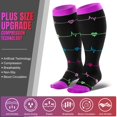 thumbnail image 2 of 3 Pairs Plus Size Copper Compression Socks for Women & Men Circulation 20-30 mmHg - Better Blood Flow, Swelling , Best Support for Medical, Running, Nursing, 2 of 7