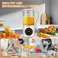 thumbnail image 3 of Nut Milk Maker, 10 in 1 Automatic Nut Milk Maker with 16 Blades,Almond Milk Machine,Plant Based Milks Homemade Oat,Chowder,Juice,Soy Milk Machine with Delay Start,Boil Water,Keep Warm&Auto Clean, 3 of 10