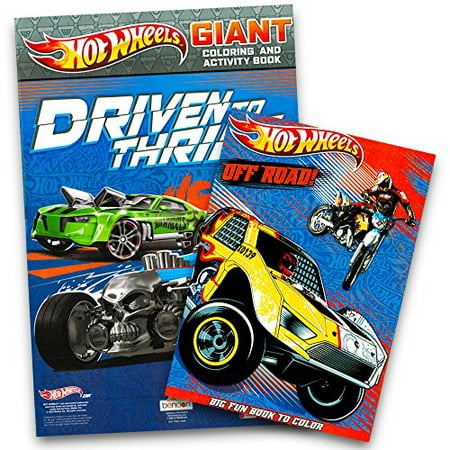 New Sealed Hot Wheels Fun Activity Set! Giant Coloring & Activity Books!  Crayons