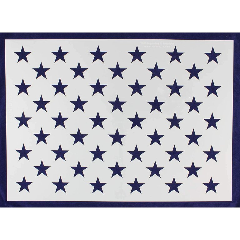 50 Star Field Stencil US American Flag G-Spec 20.16 Inches – Quilting  Templates and More!