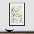 thumbnail image 2 of PixonSign Framed Canvas Print Wall Art Jackson Pollock Ink Rice Paper Sketch Abstract Shapes Illustrations Fine Art Decorative Minimalist Relax/Calm for Living Room, Bedroom, Office - 16"x24" Black, 2 of 5