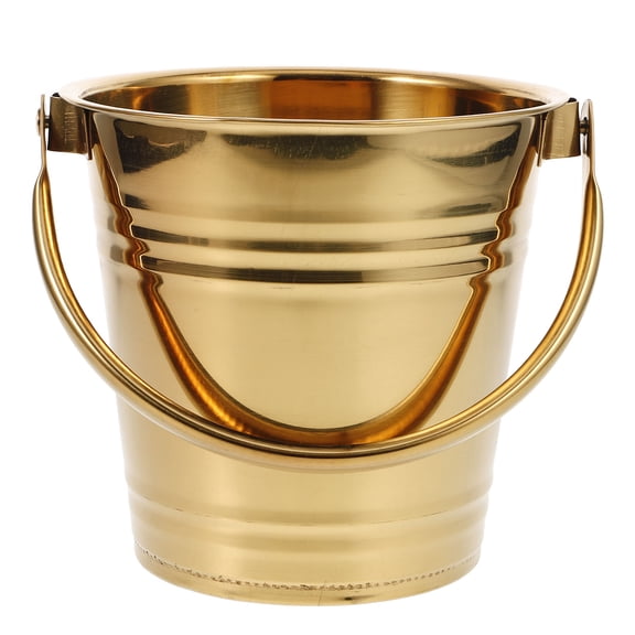 HEATSHAKING Stainless Steel Small Bucket 1.5l with Handle for Bar Wine Bottles