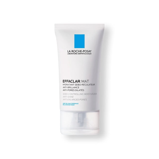 La Roche-Posay Effaclar Mat, Crema Facial Matificante para Piel Grasa, Hidrata y Reduce el Sebo, Combate el Brillo, Controla Oleosidad y Disminuye Poros, 40 ml