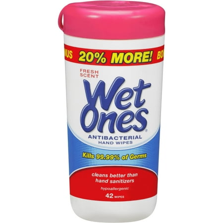 Wet Ones Fresh Scent Antibacterial Hand Wipes, 42 sheets