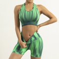 thumbnail image 5 of Tie Dye-Sujetador deportivo para mujer, Tops cortos, pantalones cortos de Yoga, trajes para Fitness, gimnasio, medias realzadoras, conjunto de entrenamiento, conjunto de dos piezas, ropa activa, 5 of 5