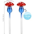 thumbnail image 2 of NiHome Mushroom Spike Self-Watering Bulb 2-Pack 10" Long Gradient Red Blue Hand-Blown Glass Globe Pot Plant Waterer for Home Indoor Outdoor Garden Patio Hanging Flower Automatic Irrigation System, 2 of 7