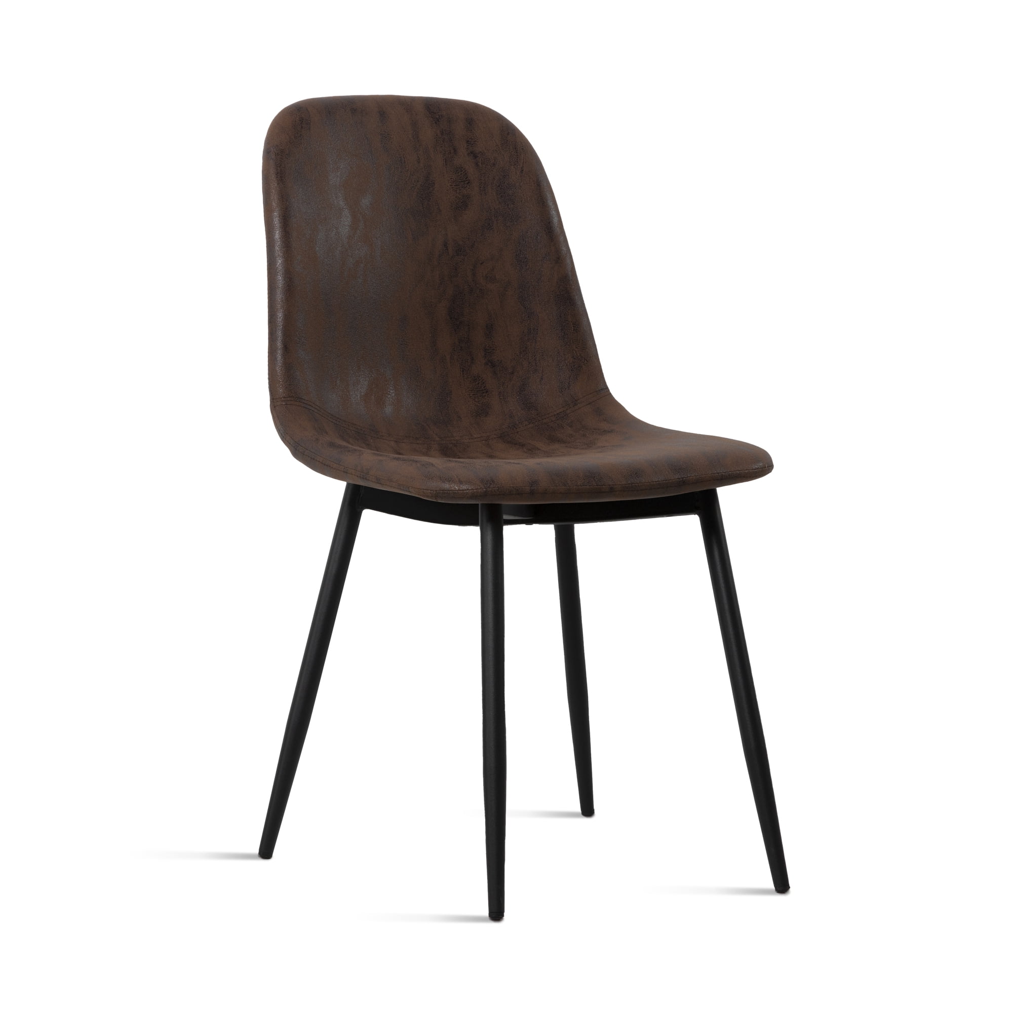 PU Dining Chairs Modern Chair Set of 2 for Home,Walnut