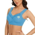 thumbnail image 4 of ManxiVoo Wireless Comfort Bras Full Coverage Minimizer with Adjustable Straps and Side Support for Everyday Wear Smooth T-Shirt Design L Size Sky Blue, 4 of 7