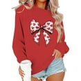 thumbnail image 6 of Busydd Valentine Shirts for Women Fashion Graphic Holiday Sweatshirt for Women Casual Comfy Cotton Long Sleeve Crewneck Women's Sweatshirt XL, 6 of 6