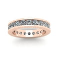 thumbnail image 3 of Natural 2.25Ct Round Cut Diamond Classic Channel Set Women's Anniversary Wedding Eternity Band Ring Solid 14k Rose Gold G-H I1, 3 of 3