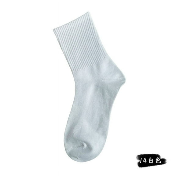 Nvzi-a 10 pairs of Womens Cotton Crew Socks, Thin Soft Comfort Breathable Dress Socks, Above Ankle Crew Socks for Business, Casual，White