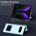 thumbnail image 6 of MonsDirect for 7.6 inch Samsung Galaxy Z Fold 2 5G 2020 Case, Nappa Leather with Flip Folding Magnetic Face Cover, Window Design with Hidden Kickstand Full Protective for Galaxy Z Fold 2, Blue, 6 of 7