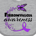 thumbnail image 4 of Inktastic Fibromyalgia Awareness butterfly ribbon Boys or Girls Baby Bib, 4 of 4