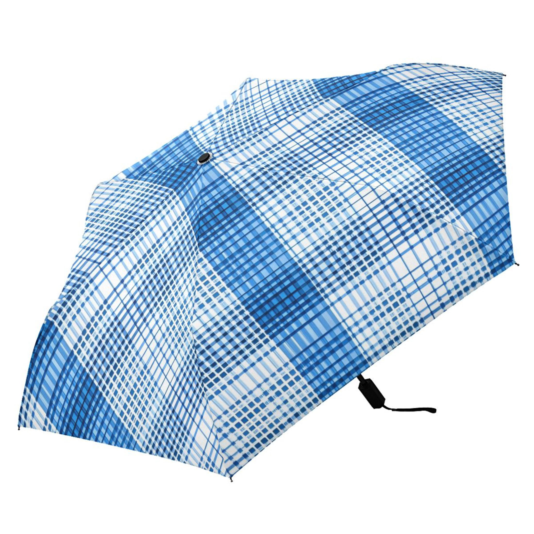 ALAZA Checkered Grid-a7 UPF 50+ Compact Folding Umbrella for Rain Travel Umbrella Packable