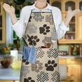 thumbnail image 6 of Paw Print Apron-Garden Aprons for Women with Pockets-Cotton Linen Waterproof Kitchen Cooking Gardening Aprons Adjustable for Kitchen,Cooking,BBQ and Salon 33x27 Inch, 6 of 7