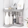 thumbnail image 2 of Double-Layer Corner Storage Shelf Rack Organizer for Bathroom and Kitchen, 2 of 8
